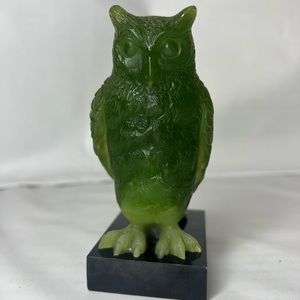 Vintage Faux Jade Owl Wony Ltd.